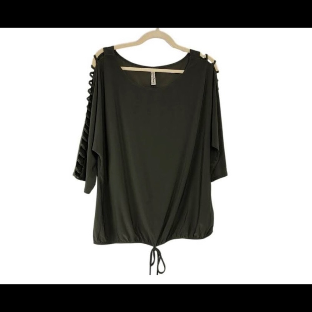 Perseption Concept Olive Green Blouse